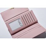 Cyanb Soft Leather Trifold Multi Card Holder Wallet, Elegant Clutch Long Purse for Women Ladies Cyanb Soft Leather Trifold Multi Card Holder Wallet, Elegant Clutch Long Purse for Women Ladies