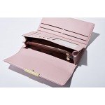 Cyanb Soft Leather Trifold Multi Card Holder Wallet, Elegant Clutch Long Purse for Women Ladies Cyanb Soft Leather Trifold Multi Card Holder Wallet, Elegant Clutch Long Purse for Women Ladies