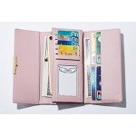 Cyanb Soft Leather Trifold Multi Card Holder Wallet, Elegant Clutch Long Purse for Women Ladies Cyanb Soft Leather Trifold Multi Card Holder Wallet, Elegant Clutch Long Purse for Women Ladies