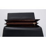 Cyanb Soft Leather Trifold Multi Card Holder Wallet, Elegant Clutch Long Purse for Women Ladies Cyanb Soft Leather Trifold Multi Card Holder Wallet, Elegant Clutch Long Purse for Women Ladies