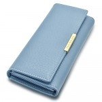 Cyanb Soft Leather Trifold Multi Card Holder Wallet, Elegant Clutch Long Purse for Women Ladies Cyanb Soft Leather Trifold Multi Card Holder Wallet, Elegant Clutch Long Purse for Women Ladies