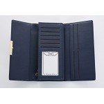 Cyanb Soft Leather Trifold Multi Card Holder Wallet, Elegant Clutch Long Purse for Women Ladies Cyanb Soft Leather Trifold Multi Card Holder Wallet, Elegant Clutch Long Purse for Women Ladies