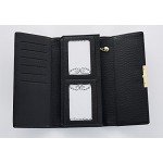 Cyanb Soft Leather Trifold Multi Card Holder Wallet, Elegant Clutch Long Purse for Women Ladies Cyanb Soft Leather Trifold Multi Card Holder Wallet, Elegant Clutch Long Purse for Women Ladies