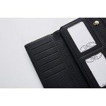 Cyanb Soft Leather Trifold Multi Card Holder Wallet, Elegant Clutch Long Purse for Women Ladies Cyanb Soft Leather Trifold Multi Card Holder Wallet, Elegant Clutch Long Purse for Women Ladies