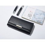 Cyanb Soft Leather Trifold Multi Card Holder Wallet, Elegant Clutch Long Purse for Women Ladies Cyanb Soft Leather Trifold Multi Card Holder Wallet, Elegant Clutch Long Purse for Women Ladies