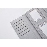 Cyanb Soft Leather Trifold Multi Card Holder Wallet, Elegant Clutch Long Purse for Women Ladies Cyanb Soft Leather Trifold Multi Card Holder Wallet, Elegant Clutch Long Purse for Women Ladies