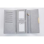 Cyanb Soft Leather Trifold Multi Card Holder Wallet, Elegant Clutch Long Purse for Women Ladies Cyanb Soft Leather Trifold Multi Card Holder Wallet, Elegant Clutch Long Purse for Women Ladies