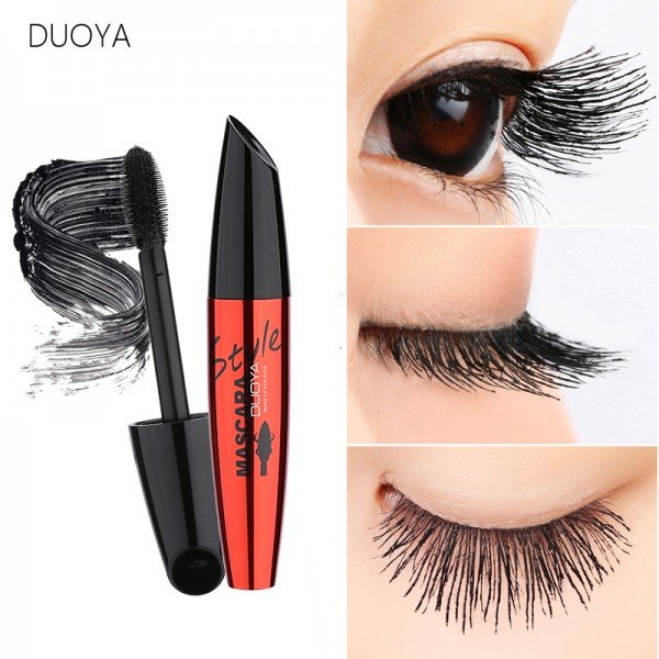 DUOYA 3D Fiber Lashes Mascara Volume Eyelashes Korea Cosmetic Brand Makeup Waterproof Curling Thick Lengthening Black Mascaras
