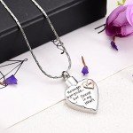 Dad Non Longer By My Side,But Forever In My Heart Memorial Jewelry Cremation Urn Necklace