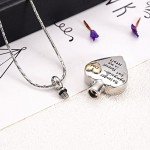 Dad Non Longer By My Side,But Forever In My Heart Memorial Jewelry Cremation Urn Necklace
