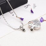 Dad Non Longer By My Side,But Forever In My Heart Memorial Jewelry Cremation Urn Necklace