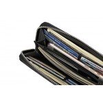 Daisy Rose Women’s Wallet on Sale PU Vegan Leather Clutch Handbag RFID Zipper Organizer Card Holder