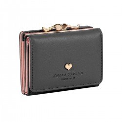 Damara Womens Metal Frame Kiss-lock Small Clutch Cards Holder Wallet