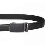 Dante Men's Leather Ratchet Dress Belt with Automatic Buckle
