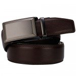 Dante Men's Leather Ratchet Dress Belt with Automatic Buckle