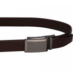Dante Men's Leather Ratchet Dress Belt with Automatic Buckle