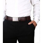 Dante Men's Leather Ratchet Dress Belt with Automatic Buckle
