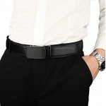 Dante Men's Leather Ratchet Dress Belt with Automatic Buckle