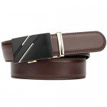 Dante Men's Leather Ratchet Dress Belt with Automatic Buckle