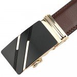 Dante Men's Leather Ratchet Dress Belt with Automatic Buckle