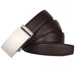 Dante Men's Leather Ratchet Dress Belt with Automatic Buckle