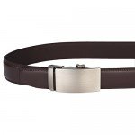 Dante Men's Leather Ratchet Dress Belt with Automatic Buckle