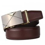 Dante Men's Leather Ratchet Dress Belt with Automatic Buckle