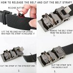 Dante Men's Leather Ratchet Dress Belt with Automatic Buckle