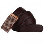 Dante Men's Leather Ratchet Dress Belt with Automatic Buckle