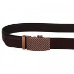 Dante Men's Leather Ratchet Dress Belt with Automatic Buckle
