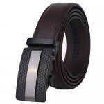 Dante Men's Leather Ratchet Dress Belt with Automatic Buckle