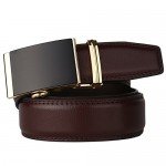 Dante Men's Leather Ratchet Dress Belt with Automatic Buckle
