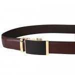 Dante Men's Leather Ratchet Dress Belt with Automatic Buckle