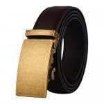 Dante Men's Leather Ratchet Dress Belt with Automatic Buckle