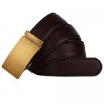 Dante Men's Leather Ratchet Dress Belt with Automatic Buckle