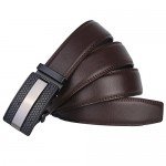 Dante Men's Leather Ratchet Dress Belt with Automatic Buckle