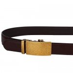 Dante Men's Leather Ratchet Dress Belt with Automatic Buckle