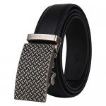 Dante Men's Leather Ratchet Dress Belt with Automatic Buckle