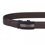 Dante Men's Leather Ratchet Dress Belt with Automatic Buckle