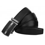 Dante Men's Leather Ratchet Dress Belt with Automatic Buckle