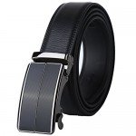 Dante Men's Leather Ratchet Dress Belt with Automatic Buckle