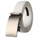 Dante Men's Leather Ratchet Dress Belt with Automatic Buckle