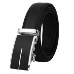Dante Men's Leather Ratchet Dress Belt with Automatic Buckle