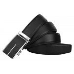 Dante Men's Leather Ratchet Dress Belt with Automatic Buckle