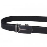 Dante Men's Leather Ratchet Dress Belt with Automatic Buckle
