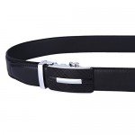 Dante Men's Leather Ratchet Dress Belt with Automatic Buckle
