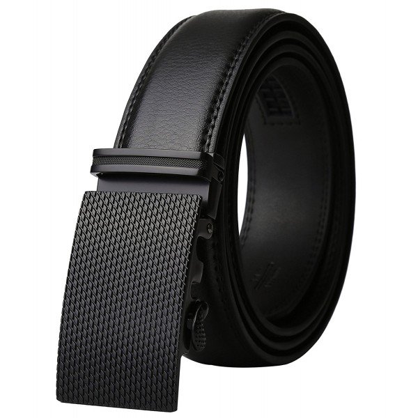 Dante Men's Leather Ratchet Dress Belt with Automatic Buckle