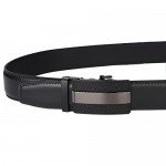 Dante Men's Leather Ratchet Dress Belt with Automatic Buckle
