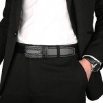 Dante Men's Leather Ratchet Dress Belt with Automatic Buckle