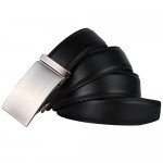 Dante Men's Leather Ratchet Dress Belt with Automatic Buckle